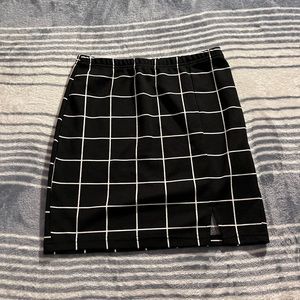 blank and white skirt